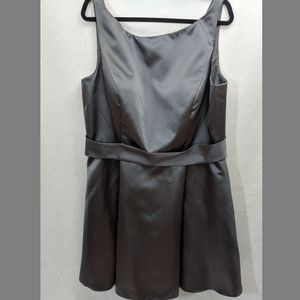 Pretty Maids Charcoal Satin Formal Dress